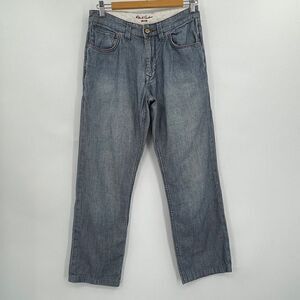 Robert Graham Blue Mid Rise Denim Straight Leg Jeans Size 30